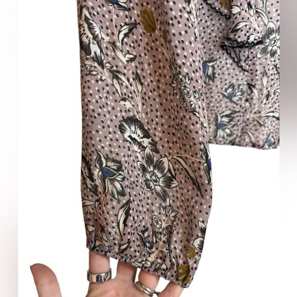 Anthropologie Dolan Floral Ruffle Blouse - Picture 7 of 11